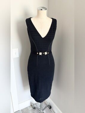 Blumarine Deep V Knit Dress